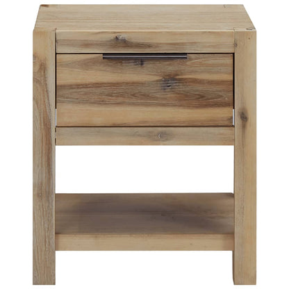vidaXL Nightstands with Drawers 2 pcs 40x30x48 cm Solid Acacia Wood - Brown