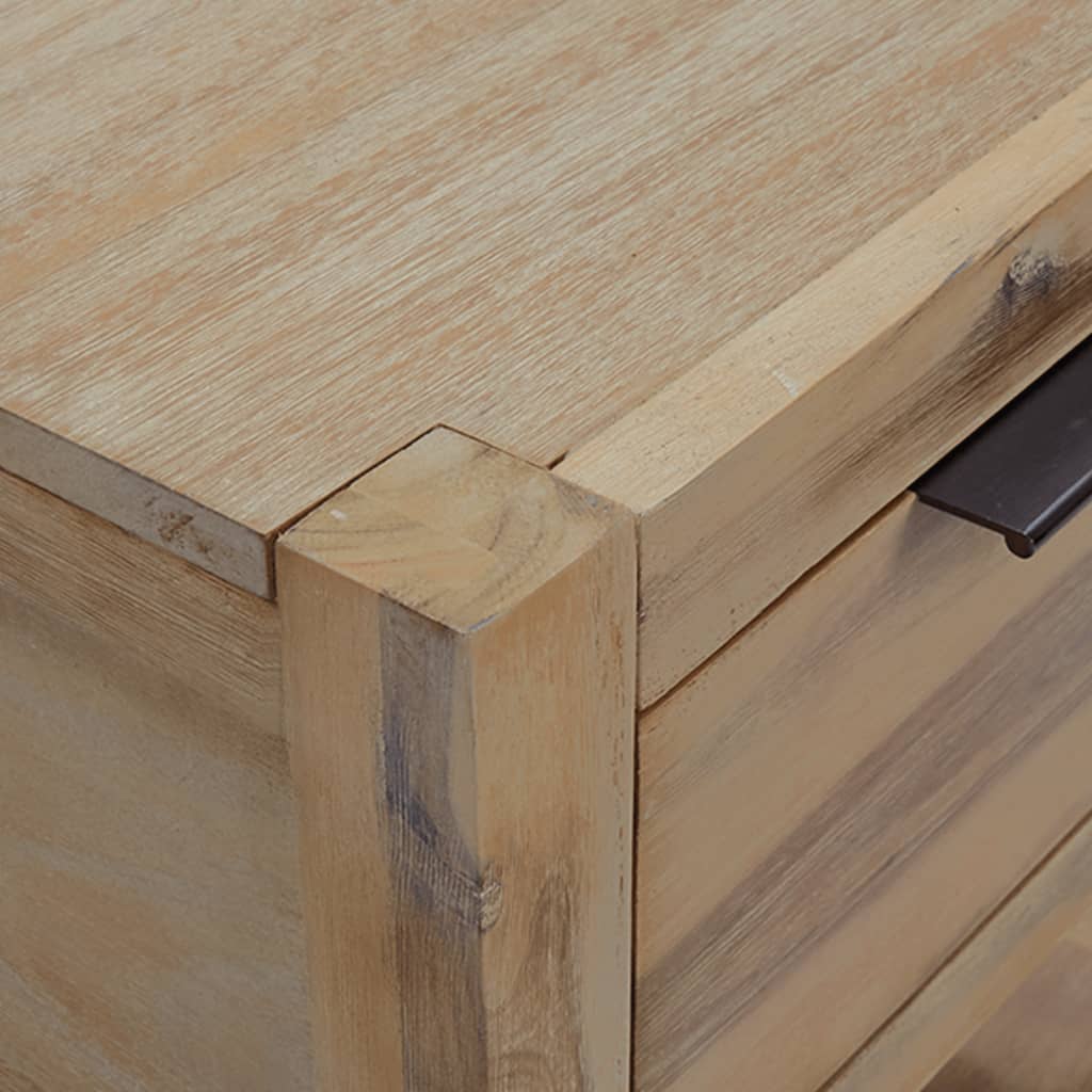vidaXL Nightstands with Drawers 2 pcs 40x30x48 cm Solid Acacia Wood - Brown