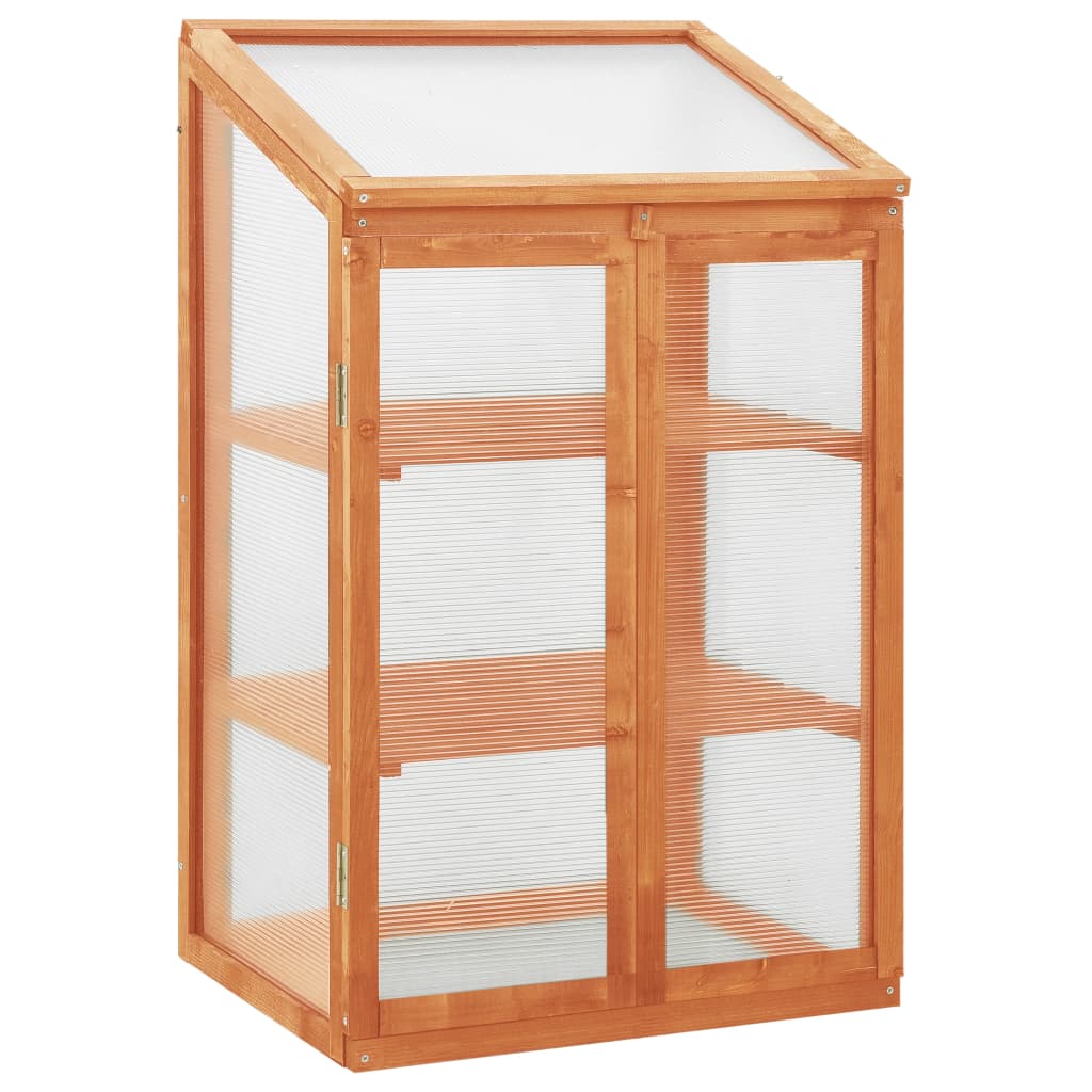 vidaXL Greenhouse | Adjustable Armrests | Rectangular | Traditional - Brown