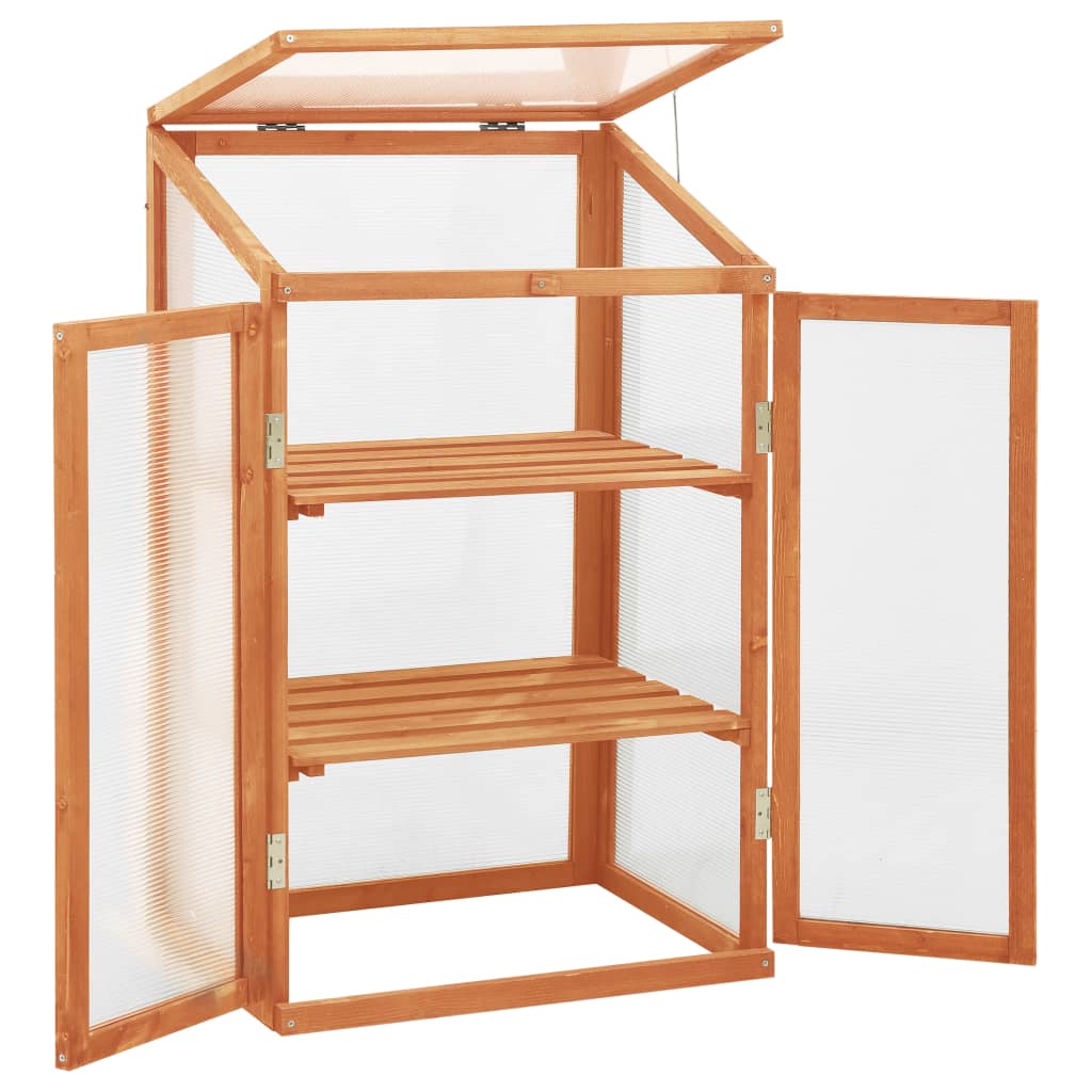 vidaXL Greenhouse | Adjustable Armrests | Rectangular | Traditional - Brown