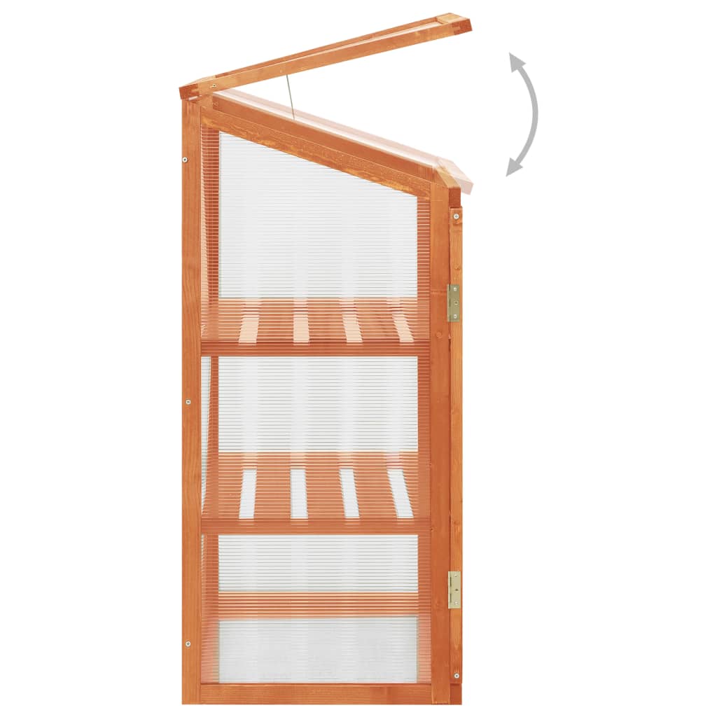 vidaXL Greenhouse | Adjustable Armrests | Rectangular | Traditional - Brown