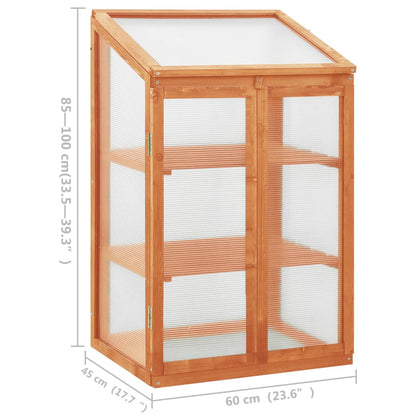 vidaXL Greenhouse | Adjustable Armrests | Rectangular | Traditional - Brown