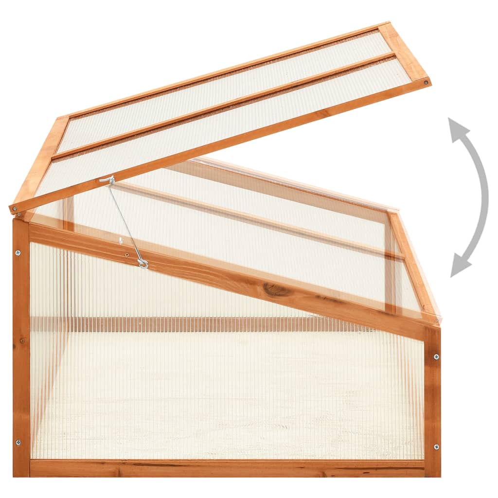 vidaXL Greenhouse 100x65x40 cm Firwood - Brown - 13433