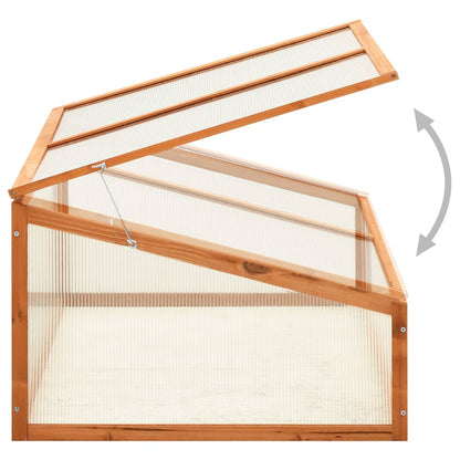 vidaXL Greenhouse 100x65x40 cm Firwood - Brown - 13433