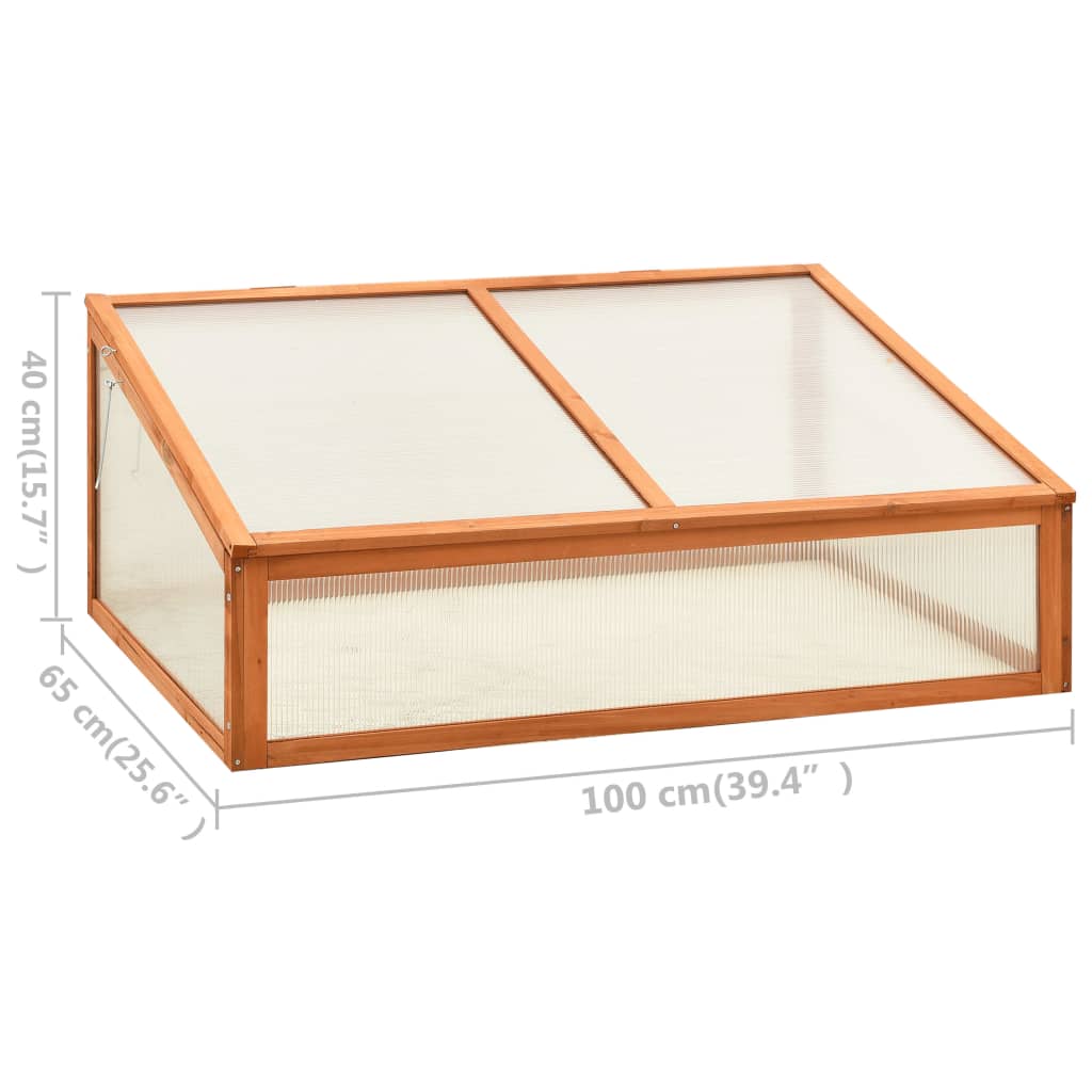 vidaXL Greenhouse 100x65x40 cm Firwood - Brown - 13433