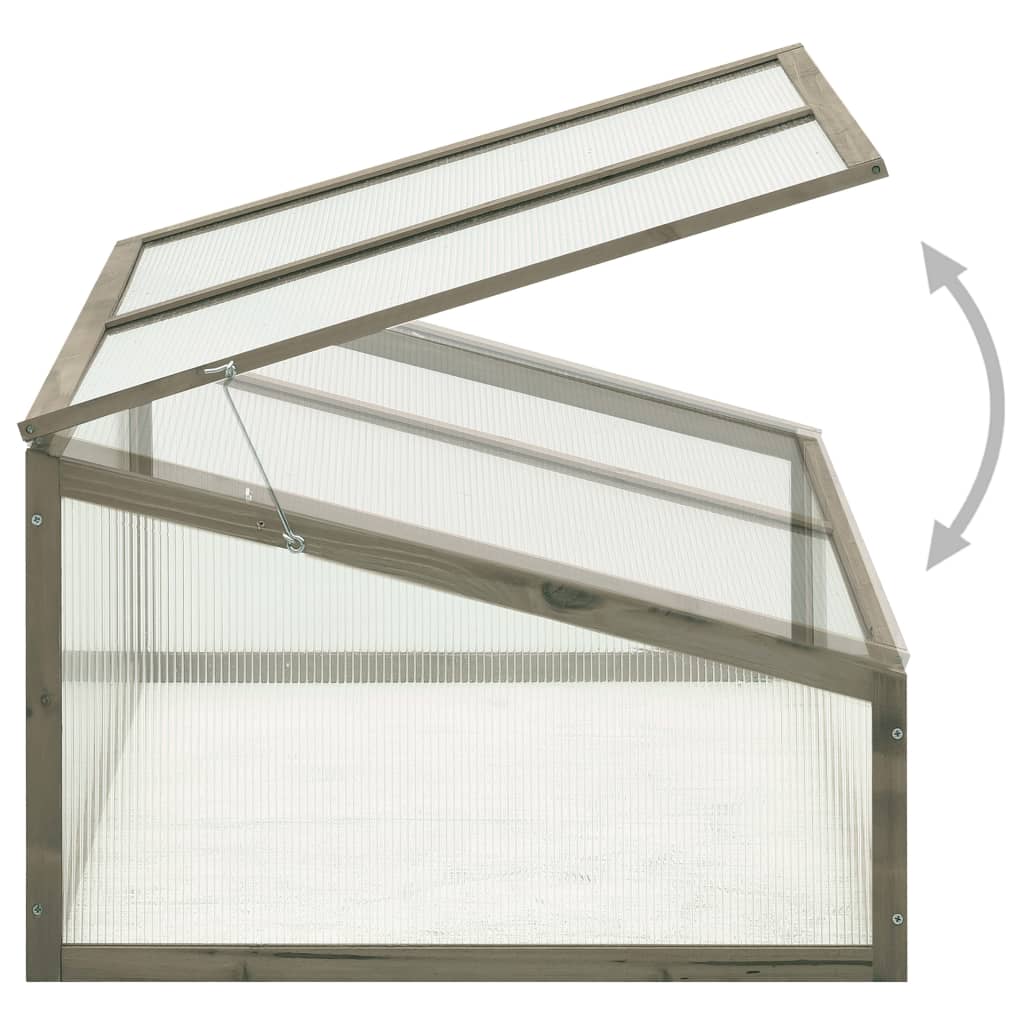 vidaXL Greenhouse 100x65x40 cm Firwood - Brown
