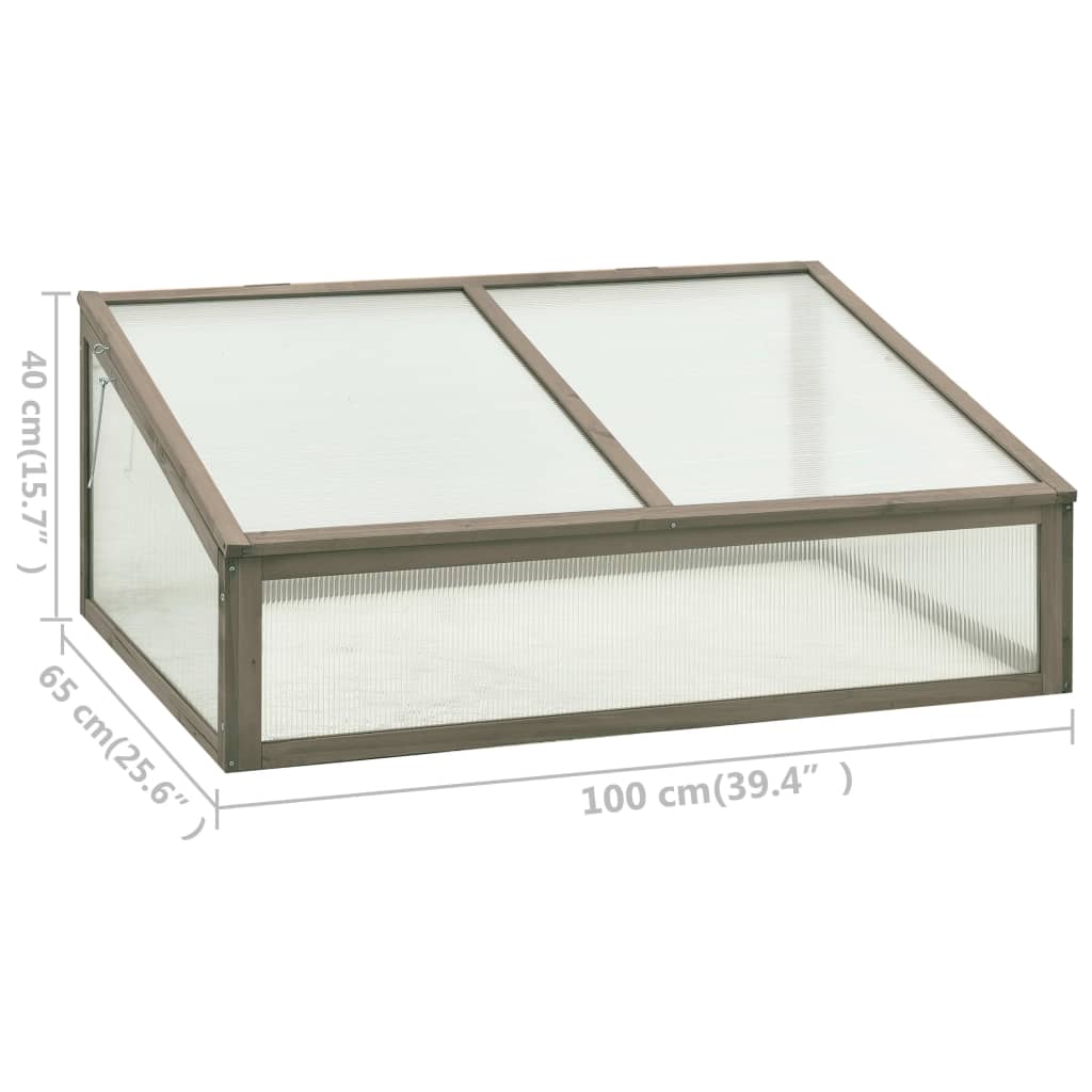 vidaXL Greenhouse 100x65x40 cm Firwood - Brown