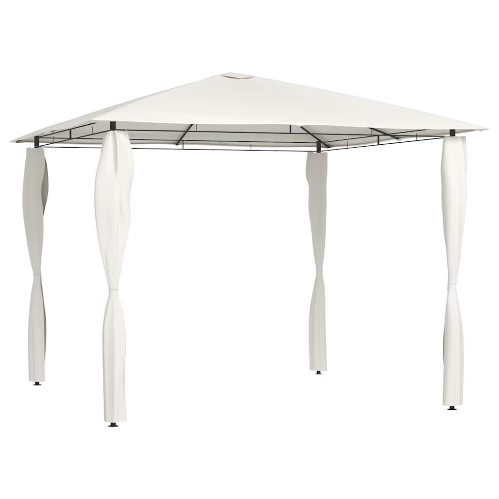 vidaXL Gazebo with Post Covers 3x3x2.6 m Cream 160 g/m² - 3 x 3 x 2.6 m