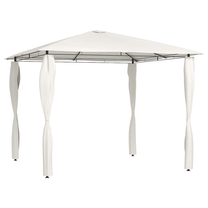 vidaXL Gazebo with Post Covers 3x3x2.6 m Cream 160 g/m² - 3 x 3 x 2.6 m