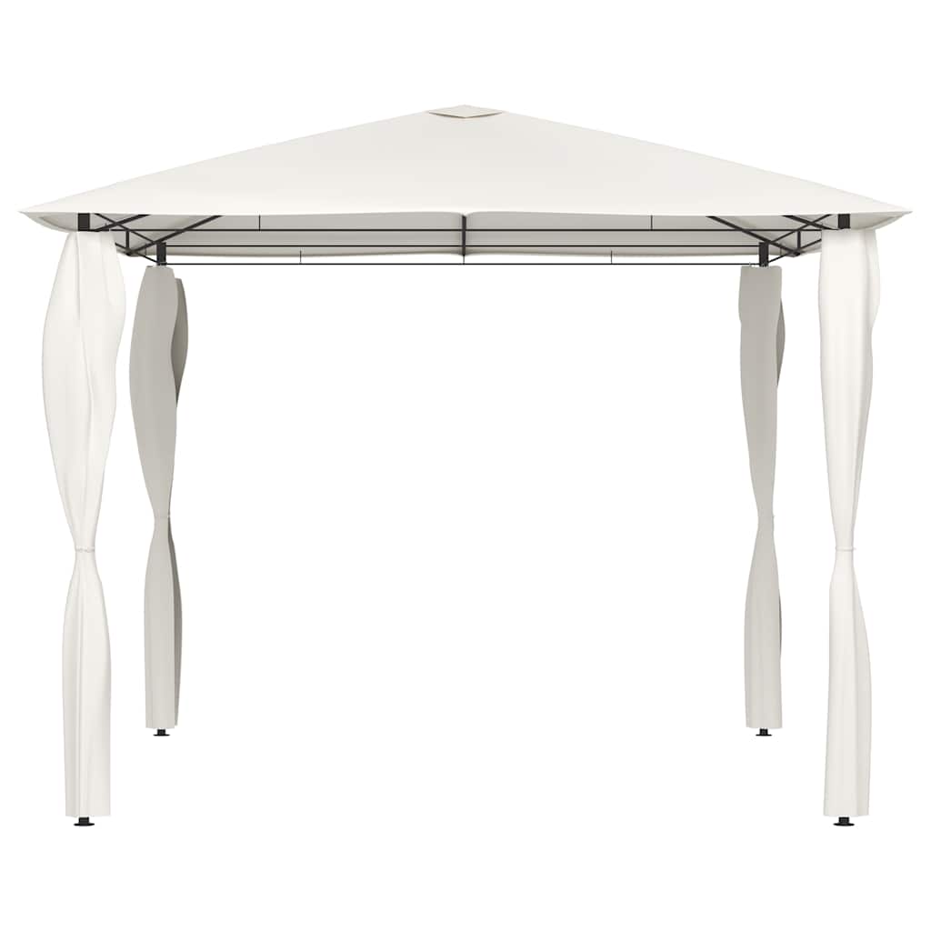 vidaXL Gazebo with Post Covers 3x3x2.6 m Cream 160 g/m² - 3 x 3 x 2.6 m