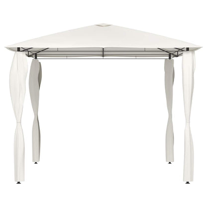 vidaXL Gazebo with Post Covers 3x3x2.6 m Cream 160 g/m² - 3 x 3 x 2.6 m