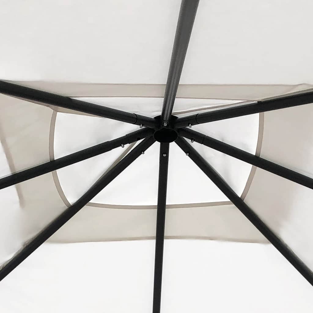 vidaXL Gazebo with Post Covers 3x3x2.6 m Cream 160 g/m² - 3 x 3 x 2.6 m