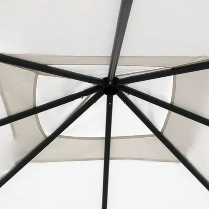 vidaXL Gazebo with Post Covers 3x3x2.6 m Cream 160 g/m² - 3 x 3 x 2.6 m