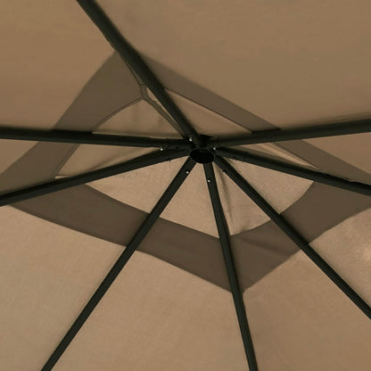 vidaXL Gazebo | Taupe | Fabric, steel | 3x3m | UV-resistant materials | Gazebo - 3 x 3 x 2.6 m