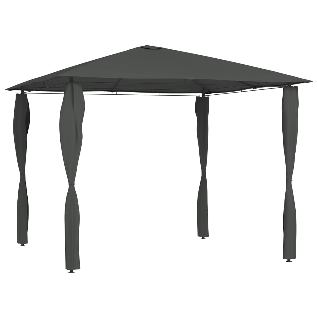 vidaXL Gazebo with Post Covers 3x3x2.6 m Anthracite 160 g/m² - 3 x 3 x 2.6 m