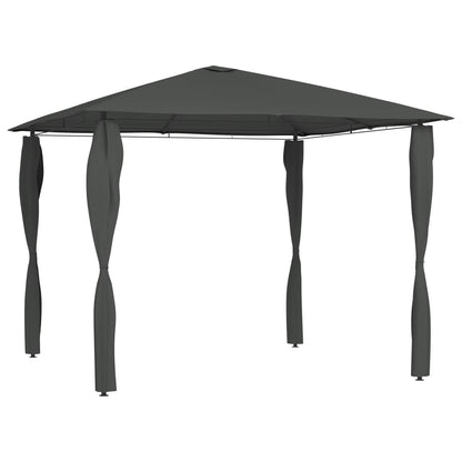 vidaXL Gazebo with Post Covers 3x3x2.6 m Anthracite 160 g/m² - 3 x 3 x 2.6 m