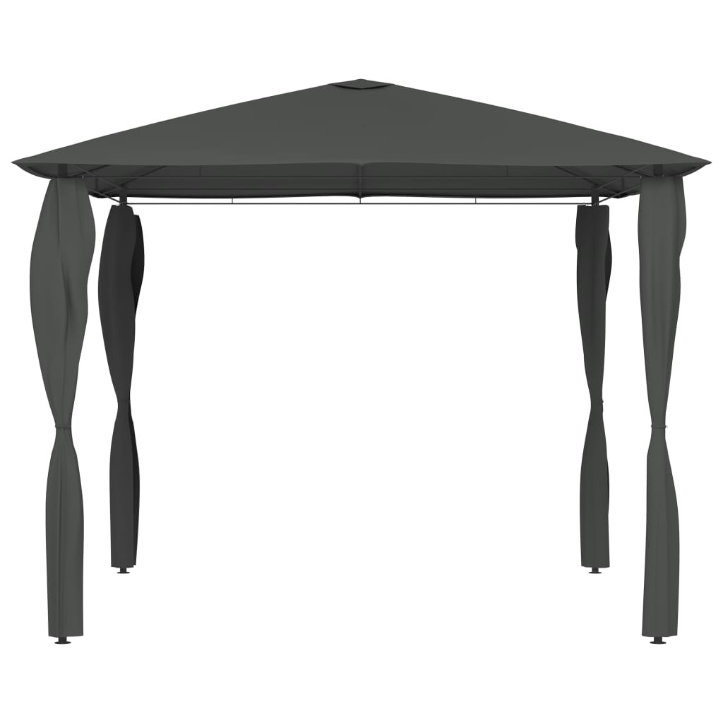 vidaXL Gazebo with Post Covers 3x3x2.6 m Anthracite 160 g/m² - 3 x 3 x 2.6 m