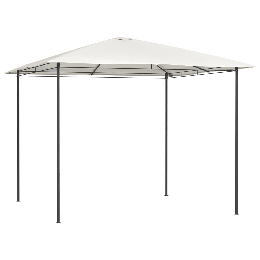 vidaXL Gazebo | Cream | Steel | 3x3m | Durable | Gazebo | Square | Modern - 3 x 3 x 2.6 m