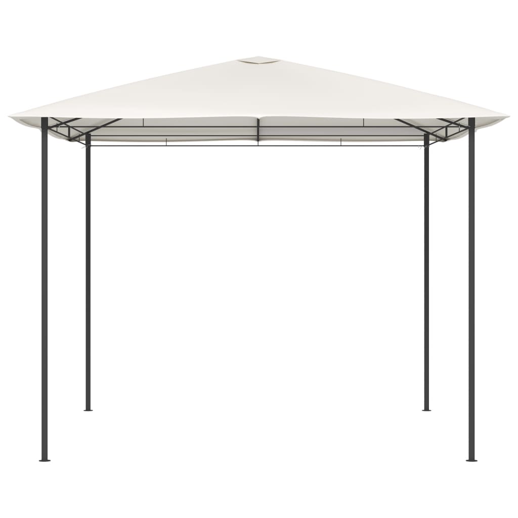 vidaXL Gazebo | Cream | Steel | 3x3m | Durable | Gazebo | Square | Modern - 3 x 3 x 2.6 m