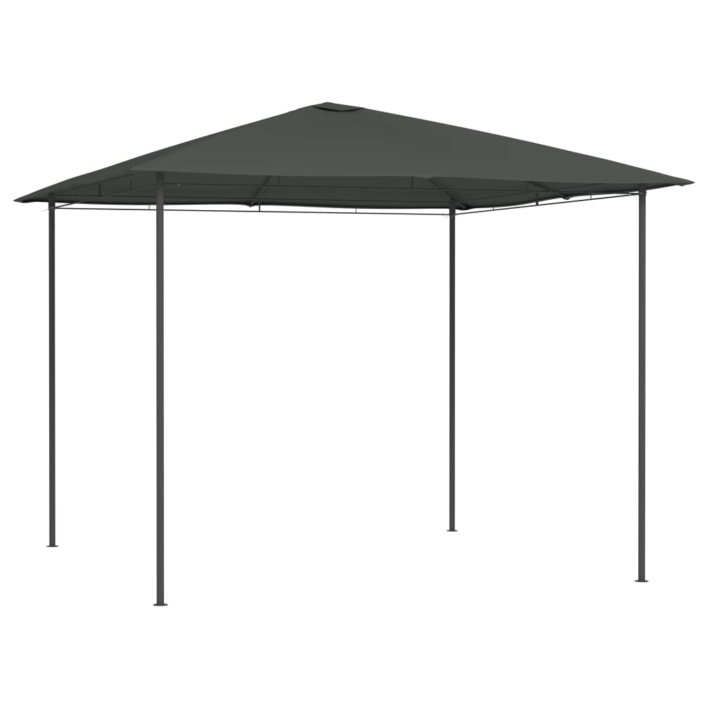 vidaXL Gazebo | Anthracite | Steel | 3x3 m | Gazebo | Square | Modern - 3 x 3 x 2.6 m