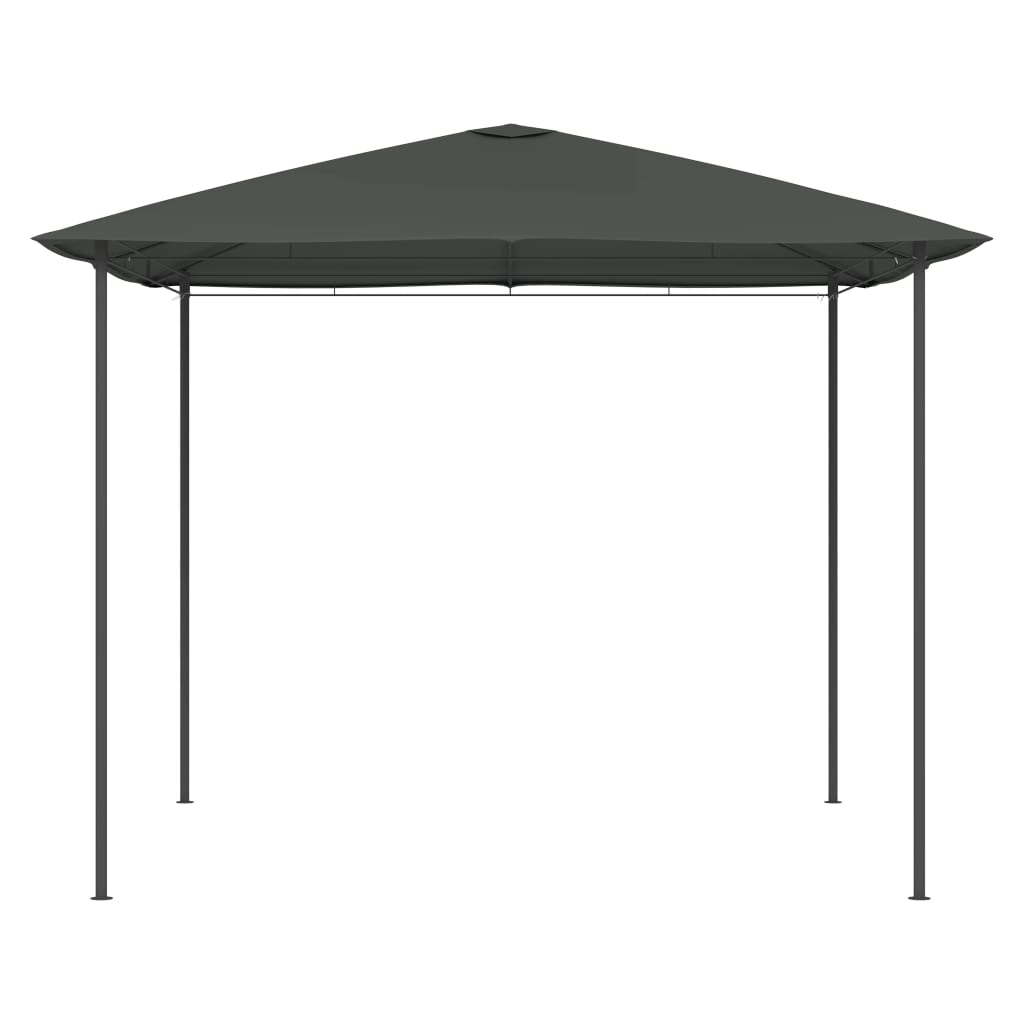 vidaXL Gazebo | Anthracite | Steel | 3x3 m | Gazebo | Square | Modern - 3 x 3 x 2.6 m