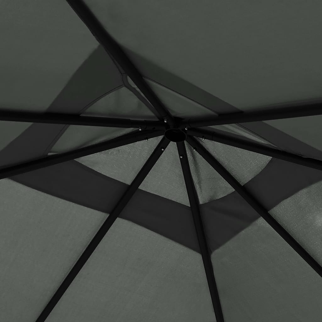 vidaXL Gazebo | Anthracite | Steel | 3x3 m | Gazebo | Square | Modern - 3 x 3 x 2.6 m
