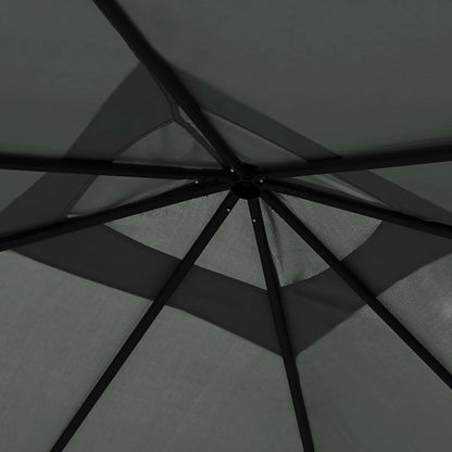vidaXL Gazebo | Anthracite | Steel | 3x3 m | Gazebo | Square | Modern - 3 x 3 x 2.6 m