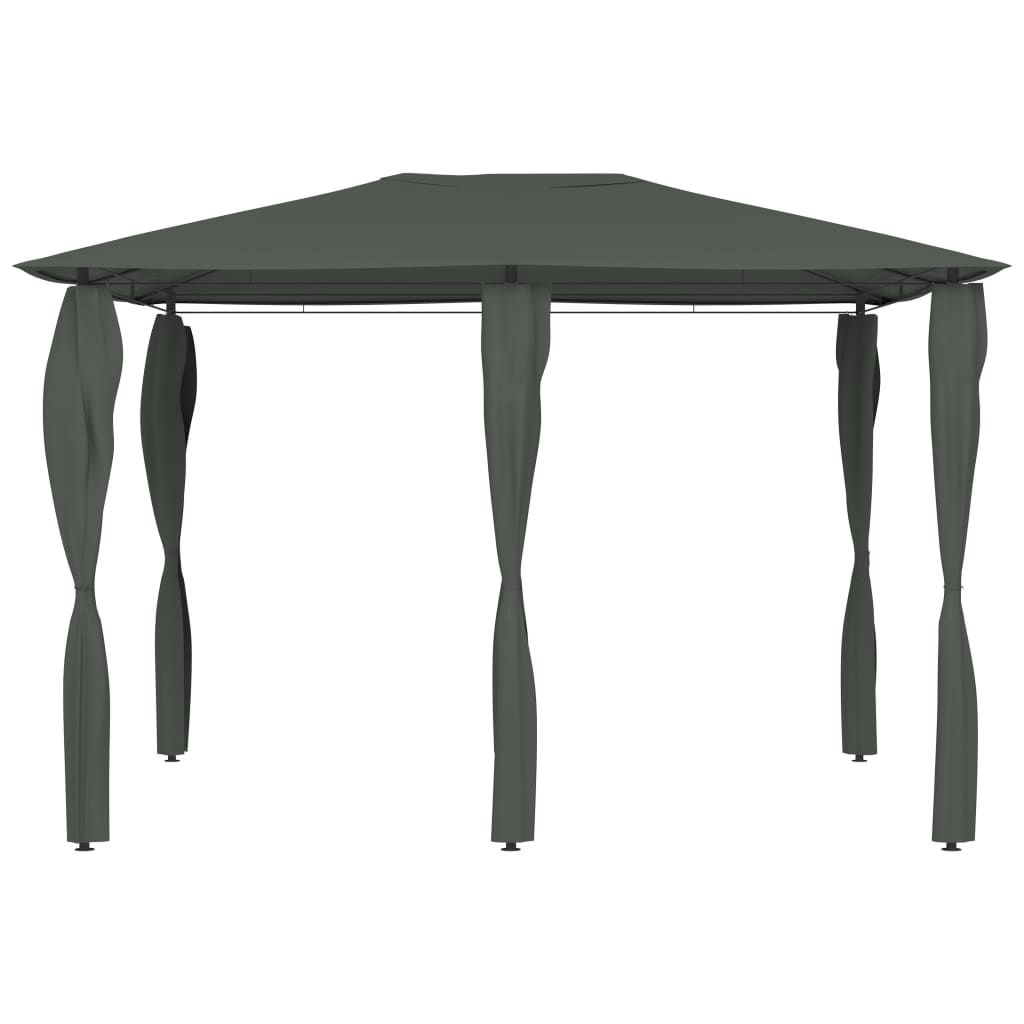 vidaXL Gazebo with Post Covers 3x4x2.6 m Anthracite 160 g/m² - 3 x 4 x 2.6 m