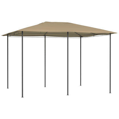 vidaXL Gazebo | Taupe | Fabric, Steel | Large | Durable | Gazebo | Rectangular - 3 x 4 x 2.6 m