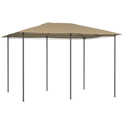 vidaXL Gazebo | Taupe | Fabric, Steel | Large | Durable | Gazebo | Rectangular - 3 x 4 x 2.6 m