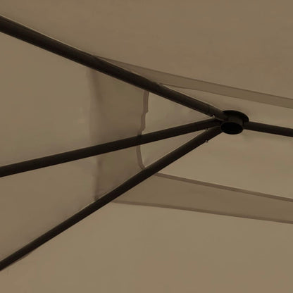 vidaXL Gazebo | Taupe | Fabric, Steel | Large | Durable | Gazebo | Rectangular - 3 x 4 x 2.6 m
