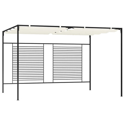 vidaXL Gazebo with Retractable Roof 3x4x2.3 m Cream 180 g/m²