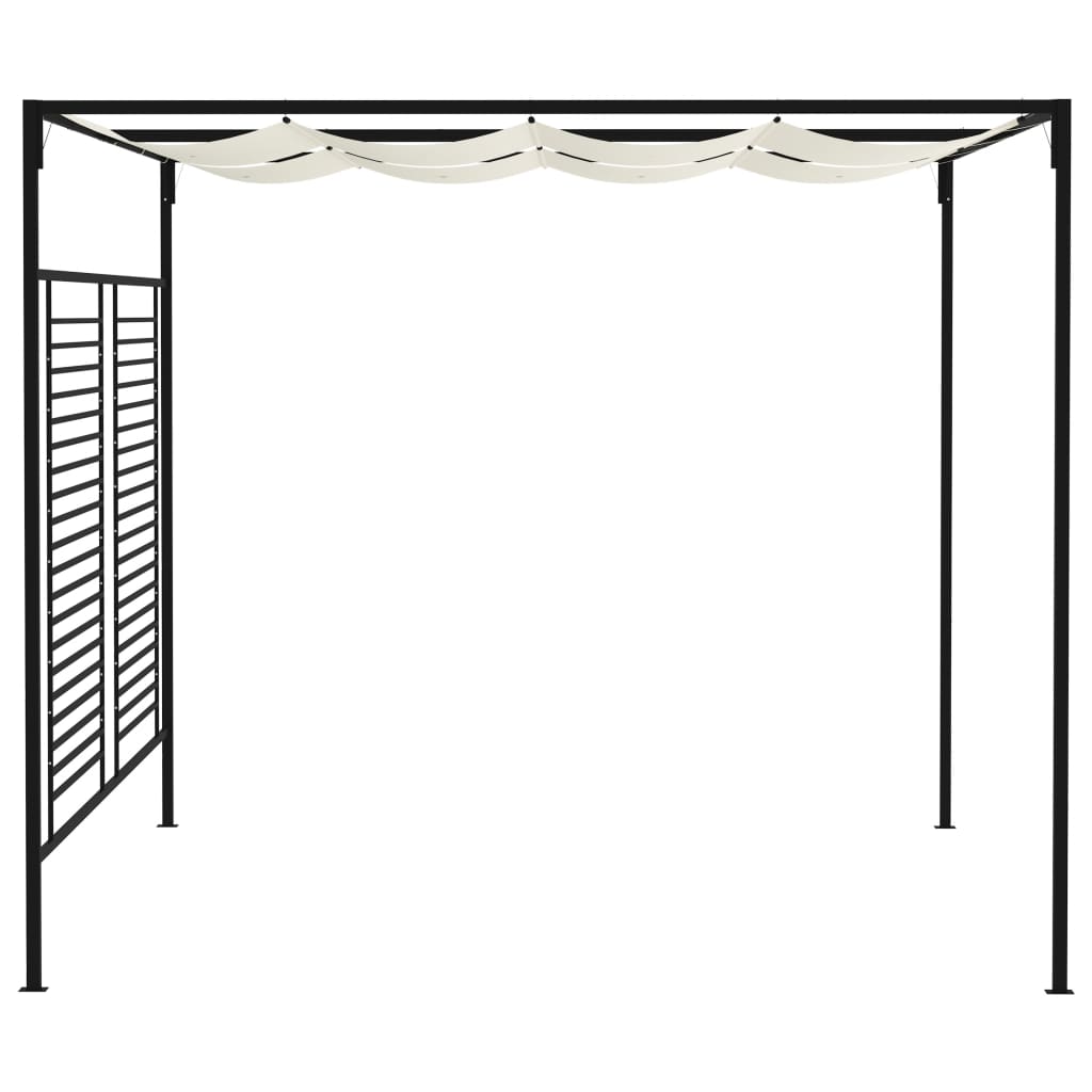vidaXL Gazebo with Retractable Roof 3x4x2.3 m Cream 180 g/m²