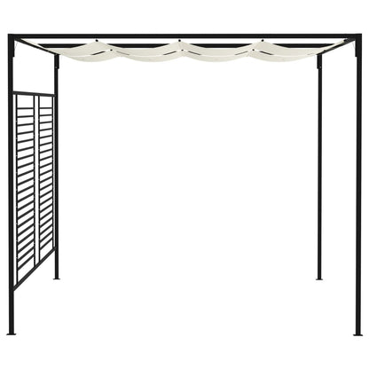 vidaXL Gazebo with Retractable Roof 3x4x2.3 m Cream 180 g/m²