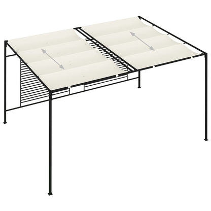 vidaXL Gazebo with Retractable Roof 3x4x2.3 m Cream 180 g/m²
