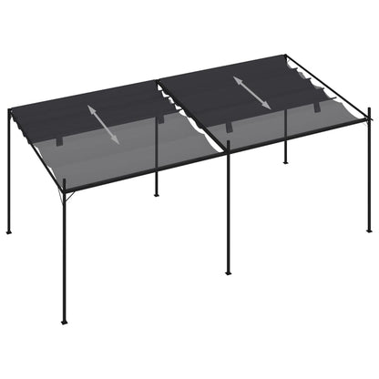 vidaXL Gazebo with Retractable Roof 600x300x233 cm Anthracite