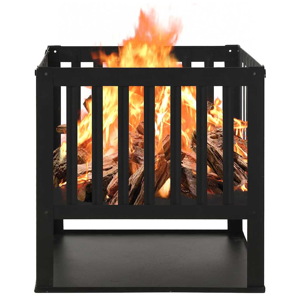 vidaXL Fire Pit 40x40x40 cm Steel - Black