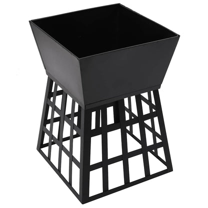 vidaXL 2-in-1 Fire Pit and BBQ 34x34x48 cm Steel - Black