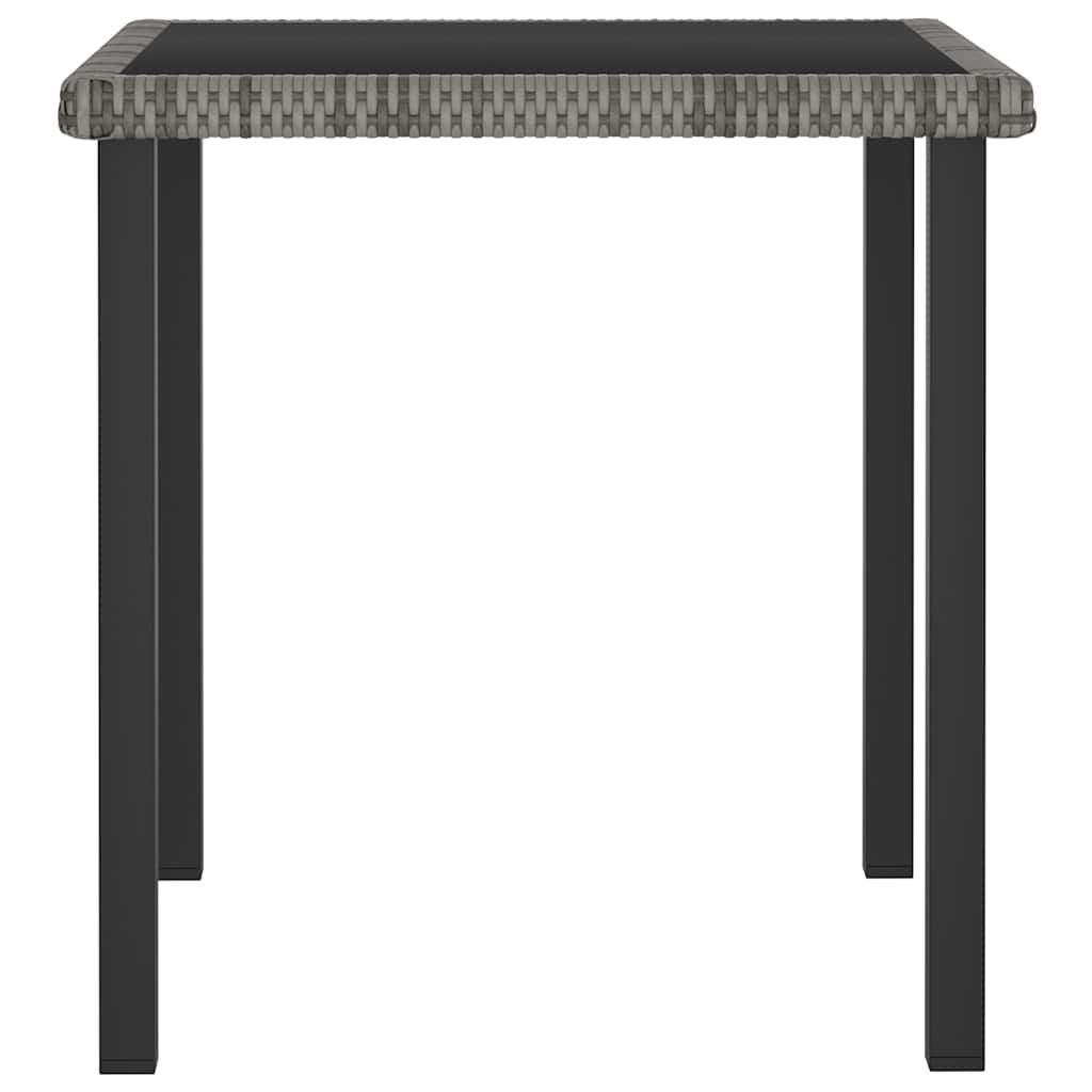 vidaXL Garden Dining Table Grey 70x70x73 cm Poly Rattan