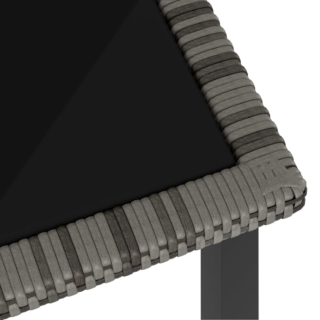 vidaXL Garden Dining Table Grey 180x70x73 cm Poly Rattan