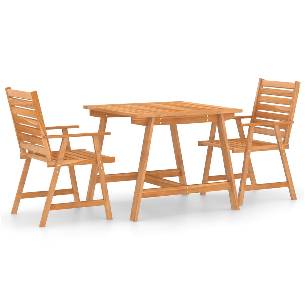 vidaXL Outdoor Dining Set | Warm acacia wood tone - Brown