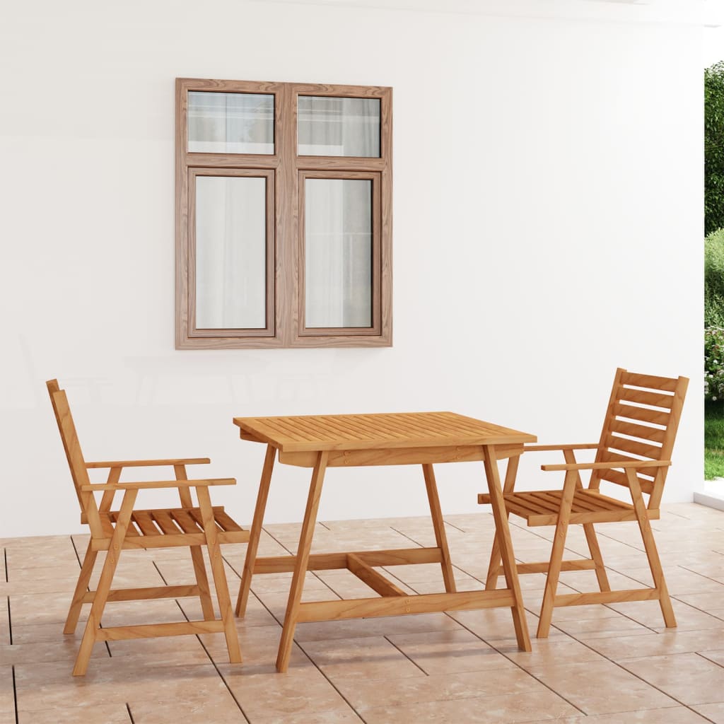 vidaXL Outdoor Dining Set | Warm acacia wood tone - Brown