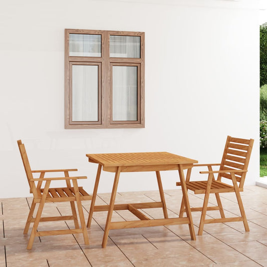vidaXL Outdoor Dining Set | Warm acacia wood tone - Brown