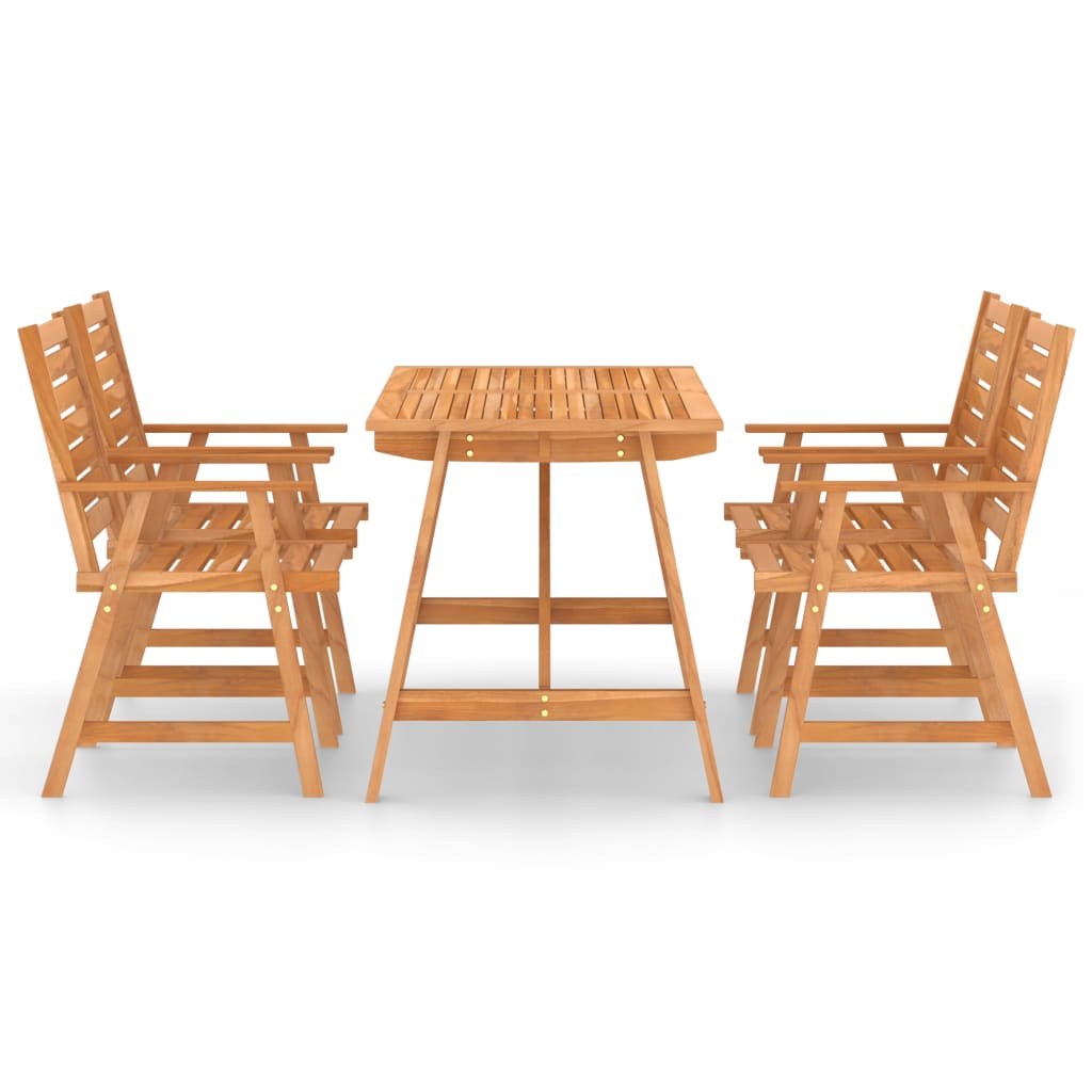 vidaXL Outdoor Dining Set | Rich Wood Brown | Solid Acacia Wood | Medium