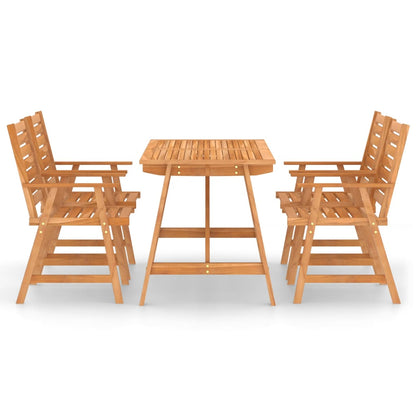 vidaXL Outdoor Dining Set | Rich Wood Brown | Solid Acacia Wood | Medium