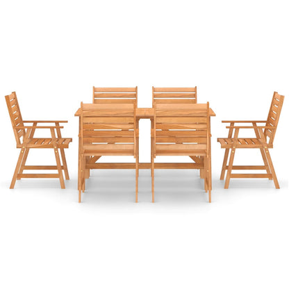 vidaXL Outdoor Dining Set | Solid Acacia wood | Medium | Seats Many - Brown