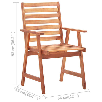 vidaXL Outdoor Dining Set | Solid Acacia wood | Medium | Seats Many - Brown