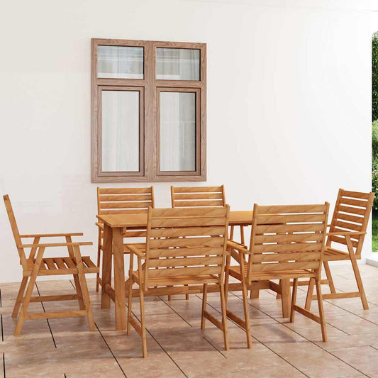 vidaXL Outdoor Dining Set | Solid Acacia wood | Medium | Seats Many - Brown