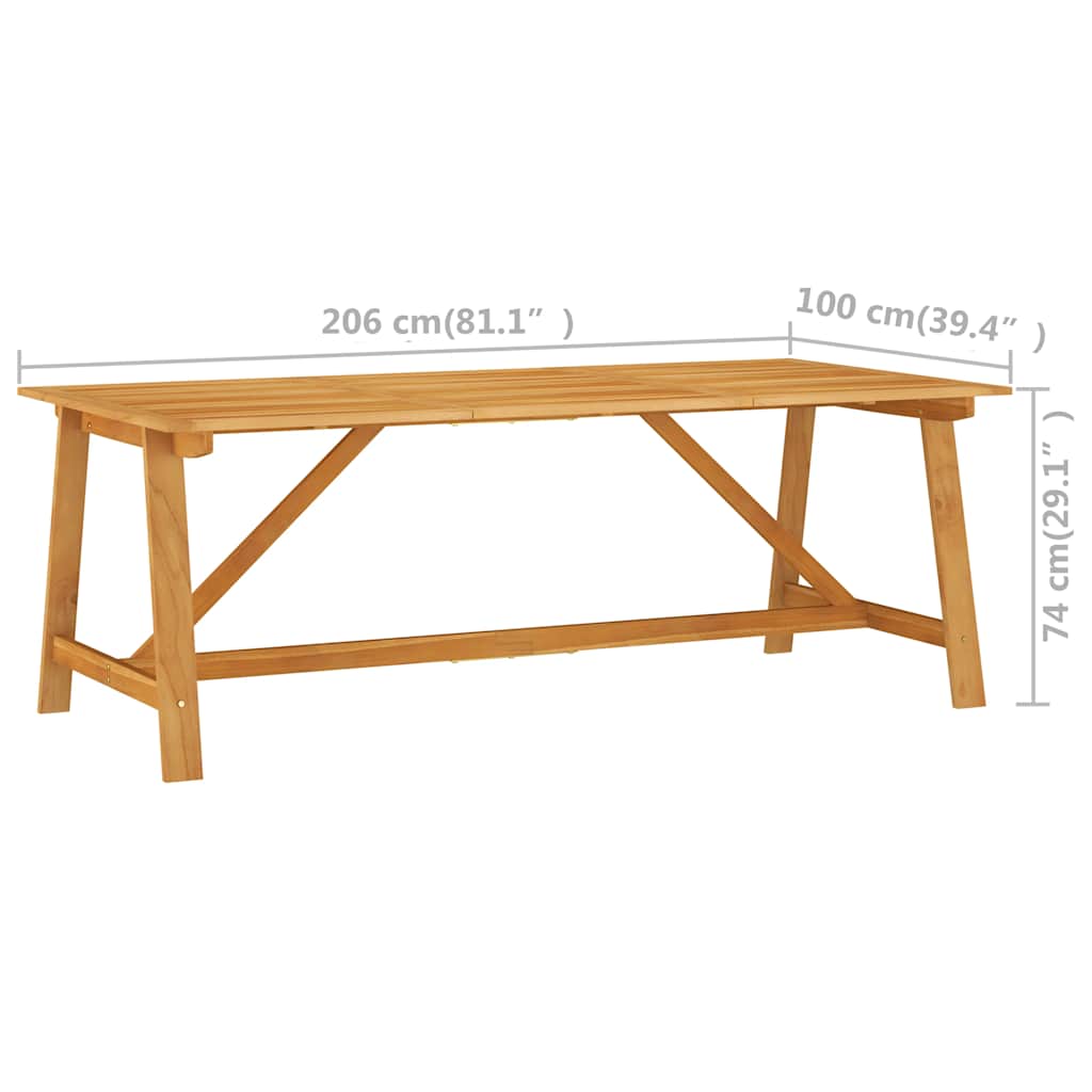vidaXL Outdoor Dining Set | Warm Brown | Solid Acacia Wood | Large | Seats Many