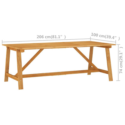 vidaXL Outdoor Dining Set | Warm Brown | Solid Acacia Wood | Large | Seats Many